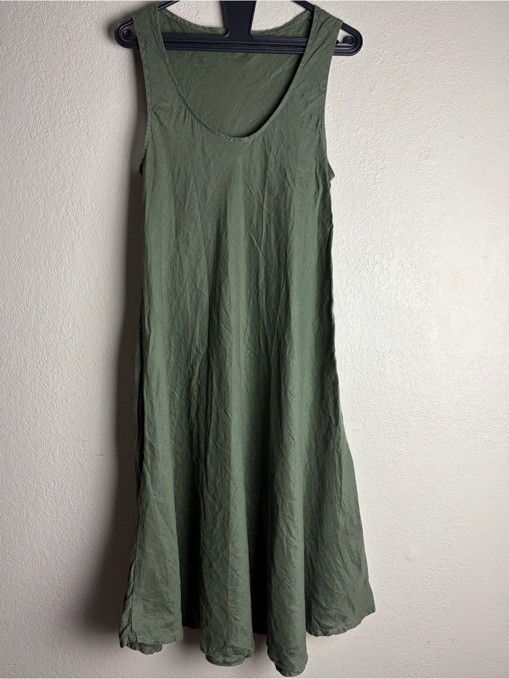 CP Shades Bree Bias scoop neck linen dress Size small